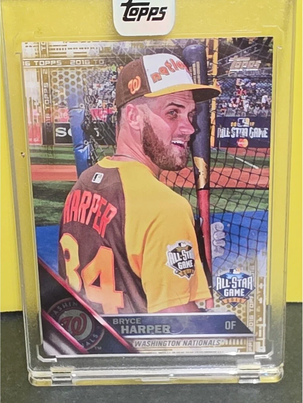 2016 Topps Baseball Update Bryce Harper Gold Border US297 Serial Numbered/2016